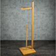 Suport hartie igienica, din bambus, 19x19x66,5 cm, KingHoff