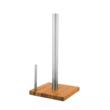 Suport pentru prosoape de bucatarie, servetele, din inox si bambus,16x16x33cm, Kinghoff