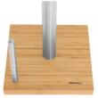 Suport pentru prosoape de bucatarie, servetele, din inox si bambus,16x16x33cm, Kinghoff