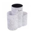 Suport cutite, 3in1, marmorat, 23x10x22,2 cm, KingHoff