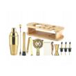 Set cocktail shaker pentru barmani ,16 piese , auriu, Klausberg