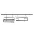 Set organizator pentru bucatarie, cu montaj pe perete, din otel, set 16 elemente, negru, Kinghoff