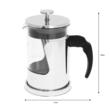 Infuzor pentru ceai si cafea, ceainic 800 ml, pahar sticla, inox, Kinghoff