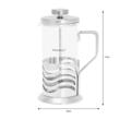 Infuzor pentru ceai si cafea, ceainic cu presa, capacitate 350 ml, din sticla, Kinghoff 