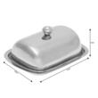 Recipient pentru unt, din inox cu capac, 15,5x11,5x1cm, untiera, Kinghoff