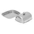 Recipient pentru unt, din inox cu capac, 15,5x11,5x1cm, untiera, Kinghoff