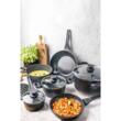 Set oale cu capac si tigai de inalta calitate, aluminiu turnat, strat marmorat,12 piese,  Klausberg
