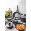 Set oale cu capac si tigai de inalta calitate, aluminiu turnat, strat marmorat,12 piese,  Klausberg