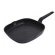 Tigaie tip grill, din aluminiu turnat, marmorata, neagra, 28cm, Klausberg