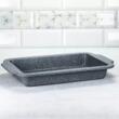 Tava pentru copt, marmorata, antiaderenta, gri, 36,5 cm, Klausberg