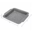Tava copt marmorata, din otel acoperit cu granit antiaderent, gri, 23x23cm, Klausberg
