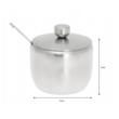 Recipient pentru zahar, condimente, sosuri, cu lingura si capac, inox, capacitate 560ml, Kinghoff