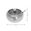 Recipient pentru zahar, condimente, sosuri, cu lingura, inox, capacitate 460ml, Kinghoff