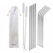 Set 8 paie, din inox, reutilizabile pentru bauturi , Kinghoff