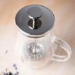 Infuzor din sticla, transparent, pentru cafea, ceai si lapte, 350ml, Klausberg