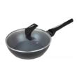 Tigaie din aluminiu, cu capac, marmorata, 24cm, Klausberg