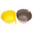 Bol cu strecuratoare detasabila, gri, galben, 23cm, Kassel