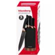 Set cutite de bucatarie cu suport, negru ,inox, 6 piese, Klausberg