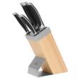 Set cutite cu suport, 6 elemente, cu maner negru, Kinghoff