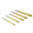 Set burghie pentru sticla si ceramica, 4-10 mm, 5 piese,  Verke