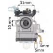 Carburator pentru motocositoare cu gaura mica 10mm, Silver