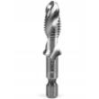 Set 6 burghie combinate pentru gaurire si filetare in metal, M3-M10, prindere hexagonală 1/4", prelungitor inclus, Verke