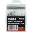 Set 6 burghie combinate pentru gaurire si filetare in metal, M3-M10, prindere hexagonală 1/4", prelungitor inclus, Verke
