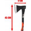 Topor universal 1 Kg, coada din fibra de sticla foarte rezistenta, forjat, Verke