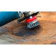 Perie sarma tip cupa, cu toroane, otel, 100mm, M14, pentru polizor, Verke
