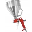 Pistol pneumatic pentru tencuiala, glet, vopsea texturata, ipsos, mortar lichid duza 4, 6, 8mm, 5L, vas metalic, Verke