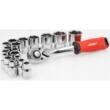 Set chei tubulare cu clichet, 19 piese,1/2, Verke