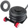 Cric pneumatic, capacitate 3.5 tone, perna aer 150 -400 mm 10 bari, cu roti si maner, Red Technic