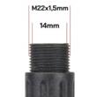 Perie rotativa pentru aparat de spalat cu presiune, cuplare filet M22x1.5 mm, Red Technic
