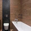 Etajera baie dubla, neagra, din otel, prindere cu ventuze, dimensiuni 26 x 30,3 x 14,5 cm, Sepio
