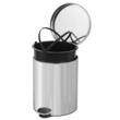 Cos de gunoi cu pedala, capacitate 5 litri, insertie ignifuga, argintiu, PowerX