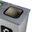  Cos de gunoi pentru colectare selectiva, sticla, hartie, plastic, deseuri mixte, 4x60 l, gri, PowerX