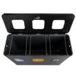 Cos de gunoi pentru colectare selectiva, hartie, plastic, deseuri mixte, 3x60, otel galvanizat, negru, PowerX