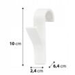 Set 2 carlige din plastic pentru calorifer, 24 x 100 mm, cuier tip carlig pentru prosoape Sepio
