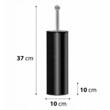 Set perie wc cu suport, inox, negru, Sepio