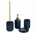 Suport pentru periute dinti, pensule, din ceramica, albastru marin, Sepio