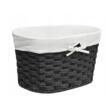 Cos organizator pentru cosmetice, oval, negru, 35x24x16 cm, Sepio