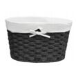Cos organizator pentru cosmetice, oval, negru, 35x24x16 cm, Sepio