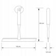 Racleta pentru geam, cu maner din inox, dimensiune 24x5,5x18 cm, Sepio