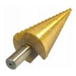 Burghiu conic, 4-32 mm, carota, HSS, invelis titan, Verke