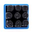 Set de pansoane cu cifre, numere 0-9(6), dimensiune 8 mm, 9 piese, Kraft