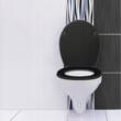 Capac wc, model standard, negru, cersanit, Sepio