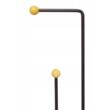 Suport pentru hartie igienica, metal si lemn, negru, model black wood, Sepio