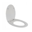 Capac de WC alb-auriu, inchidere silentioasa, duroplast, 37,5x42 cm,model 203, Sepio