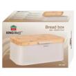 Cutie pentru paine, bej, cu capac din bambus, 30 × 20 × 14 cm, Kinghoff