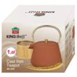 Ceainic din fonta cu strecuratoare, interior emailat, 1l, ruginit cu sclipici, elemente aurii, Kinghoff